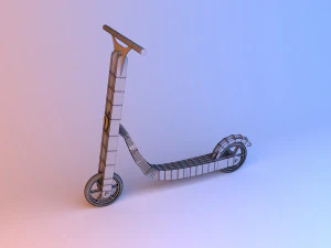 parametric handmade wood scooter 3D Model