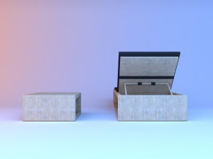 wood beach lounger 3Dモデル