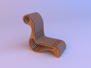 eco parametrich chair Modèle 3D