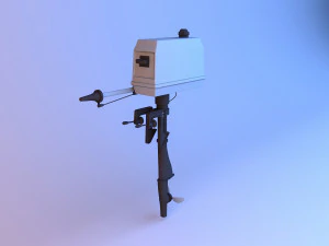 motor de barco Modelo 3D