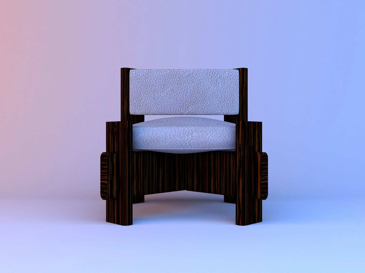 wood leather chair 3D Model .c4d .max .obj .3ds .fbx .stl .blend 