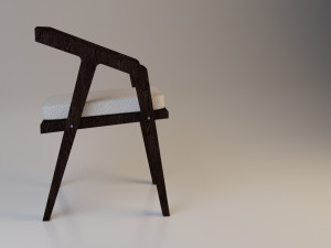 wooden chair loft style 3D Model