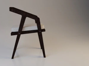 wooden chair loft style 3D Model