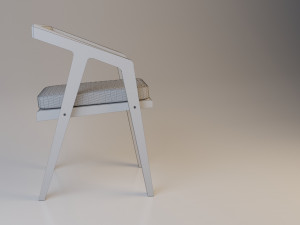 wooden chair loft style 3D Model