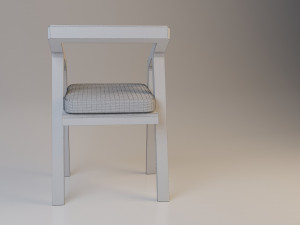 wooden chair loft style 3D Model