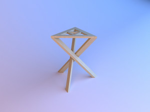 loft wood chair 3D Model