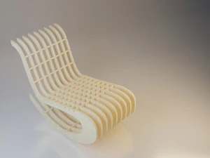 wooden parametric loft chair 3D Model