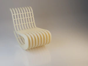 wooden parametric loft chair 3D Model