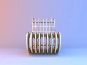 wooden parametric loft chair 3D Model