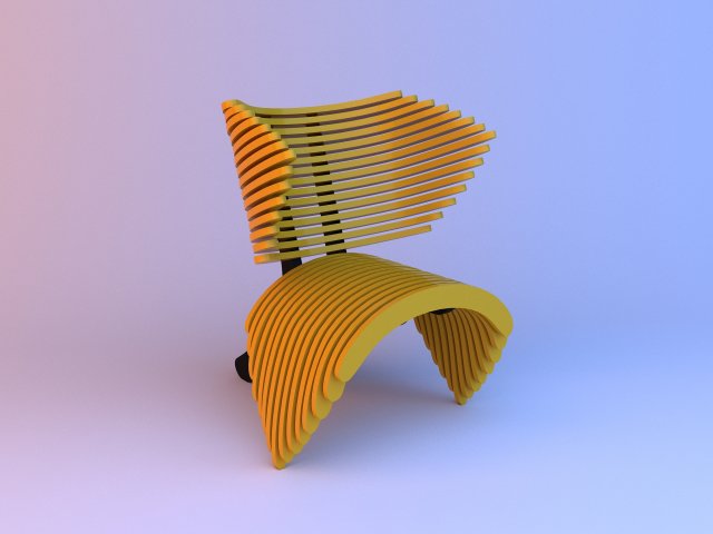 parametric plastic chair 3D Modell .c4d .max .obj .3ds .fbx .stl .blend