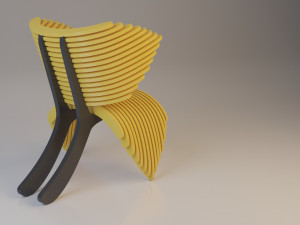 parametric plastic chair 3D Modell