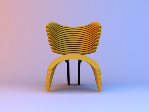 parametric plastic chair 3D Modell