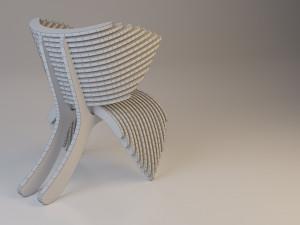 parametric plastic chair 3D Modell