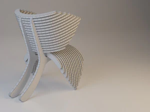 parametric plastic chair 3D Model