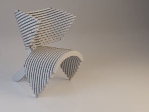 parametric plastic chair 3D Modell