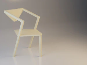 practical wood loft chair 3D Model
