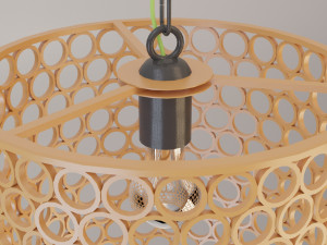metal copper chandelier-lamp Modello 3D