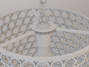 metal copper chandelier-lamp Modello 3D