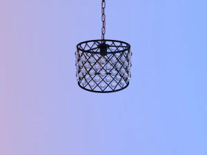 金属ガラスシャンデリアランプ 3Dモデル