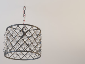 metal glass chandelier-lamp Modelo 3D