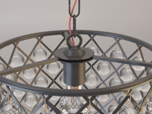 metal glass chandelier-lamp Modelo 3D