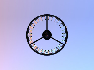 metal glass chandelier-lamp Modelo 3D