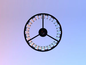 metal glass chandelier-lamp 3D Model