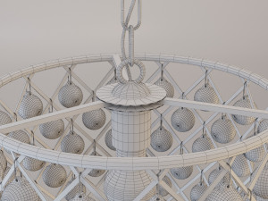 metal glass chandelier-lamp Modelo 3D