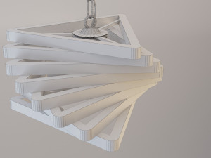 wood chandelier-lamp Modèle 3D