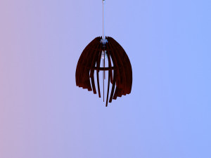 wood art chandelier-lamp 3Dモデル