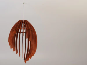 wood art chandelier-lamp 3D Model