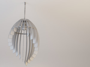 wood art chandelier-lamp Modelo 3D