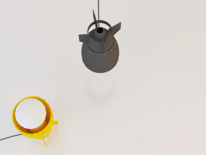 metal bomb lamp-chandelier 3D Model