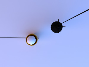metal bomb lamp-chandelier 3D 模型