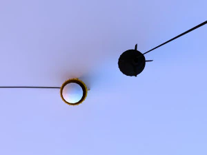 metal bomb lamp-chandelier 3D Model