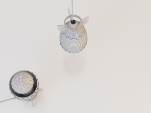 metal bomb lamp-chandelier 3D 模型