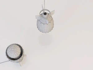 metal bomb lamp-chandelier 3D Model