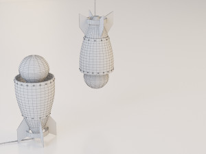 metal bomb lamp-chandelier 3D 模型