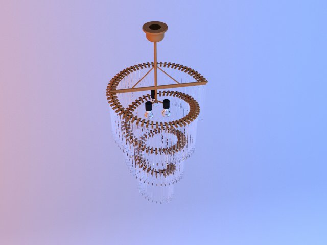 glass metal classic chandelier-lamp Modello 3D .c4d .max .obj .3ds .fbx .stl .blend 