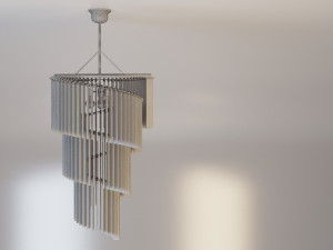 glass metal classic chandelier-lamp Modello 3D