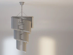 Glazen metalen klassieke kroonluchterlamp 3D Model