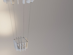 wood balloon chandelier-lamp Model 3D