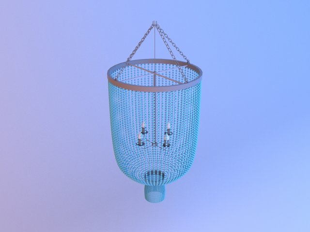 metal ceramic chandelier-lamp 3D Model .c4d .max .obj .3ds .fbx .stl .blend 