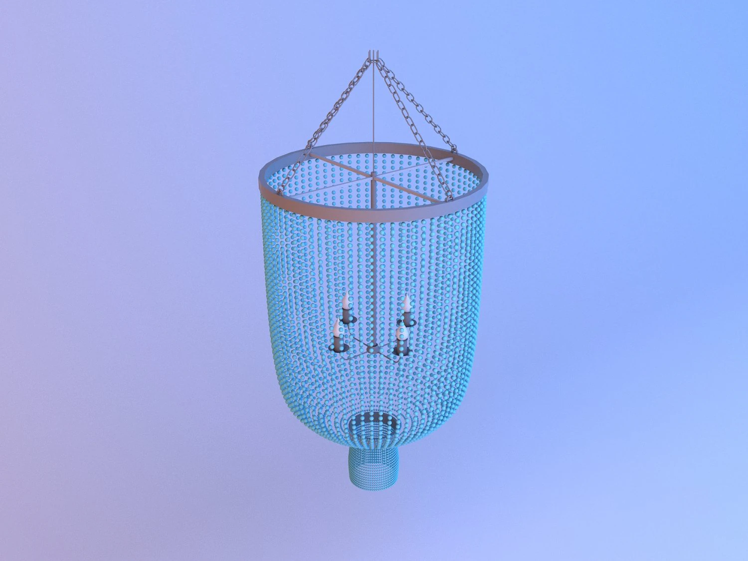 metal ceramic chandelier-lamp 3D Model .c4d .max .obj .3ds .fbx .stl .blend
