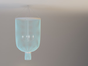 metal ceramic chandelier-lamp 3D Model