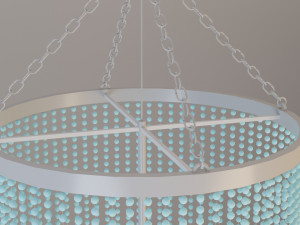metal ceramic chandelier-lamp 3D Model