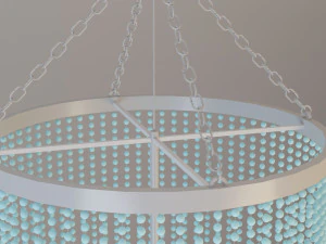metal ceramic chandelier-lamp 3D Model