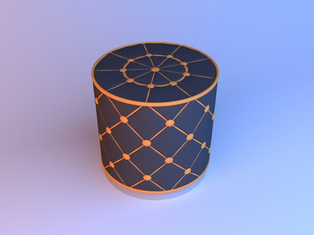leather pouf-sofa Model 3D .c4d .max .obj .3ds .fbx .stl .blend 
