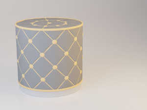 leather pouf-sofa Model 3D