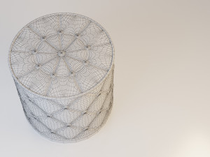 leather pouf-sofa Model 3D